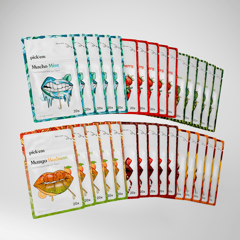 30-Pack XXL Flavor Stock Up - Flavored Toothpicks - Pick'em