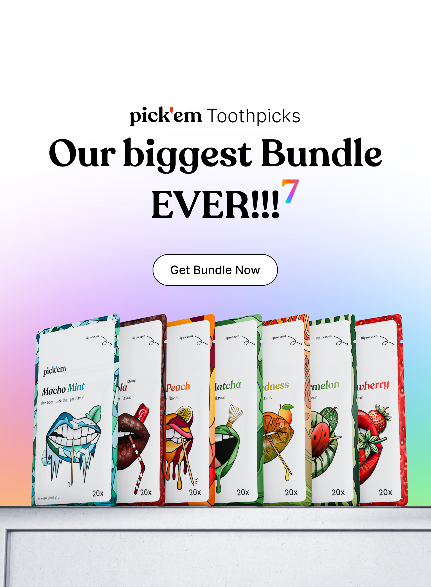 The flavored toothpicks - Pick'em